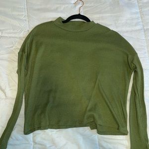 Olive green mockneck sweater